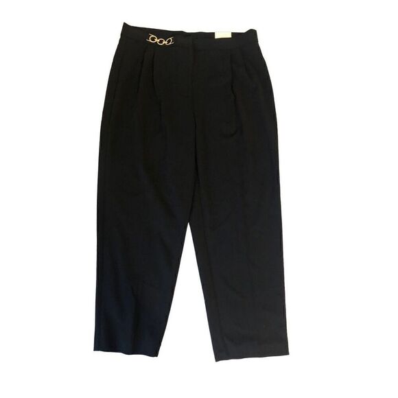 Brand New Anne Klein Black Pleated Trousers Dress Pants Size 12 - Picture 1 of 13